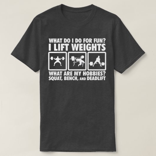 Squat, Bench, Deadlift - Motivatie krachtig T-shirt (Design voorkant)