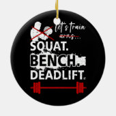 Squat Bench Deadlift Powerlifting Geen Biceps Powe Keramisch Ornament (Achterkant)
