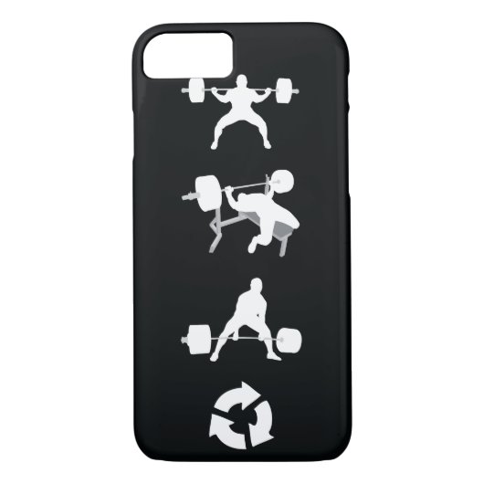 Squat, Bench Press, Deadlift, Herhalen Case-Mate iPhone Case (Achterkant)