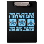 Squat, Bench Press, Deadlift - Hobbies - Kawaii Klembord (Voorkant)