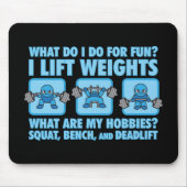 Squat, Bench Press, Deadlift - Hobbies - Kawaii Muismat (Voorkant)