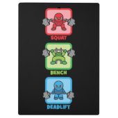 Squat, Bench Press, Deadlift - Kawaii Powerlifter Klembord (Achterkant)