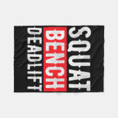 Squat Deadlift Bench Bodybuilding Weight Training Fleece Deken (Voorkant (Horizontaal))