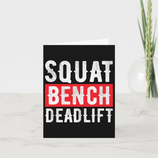 Squat Deadlift Bench Bodybuilding Weight Training Kaart (Voorkant)