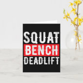 Squat Deadlift Bench Bodybuilding Weight Training Kaart (Gele Bloem)