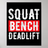 Squat Deadlift Bench Bodybuilding Weight Training Poster (Voorkant)