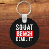 Squat Deadlift Bench Bodybuilding Weight Training Sleutelhanger (Voorkant)