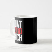 Squat Deadlift Bench Gewichtheffen Powerlifting Bo Koffiemok (Voorkant links)