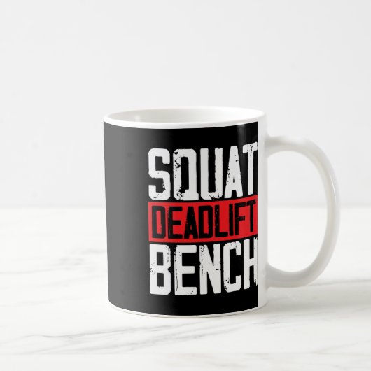 Squat Deadlift Bench Gewichtheffen Powerlifting Bo Koffiemok (Rechts)