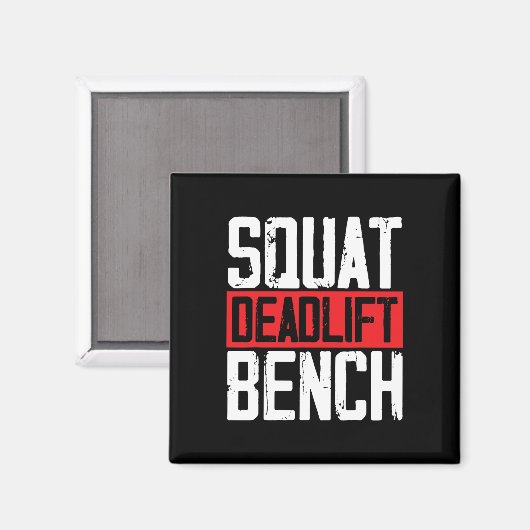 Squat Deadlift Bench Gewichtheffen Powerlifting Bo Magneet (Voorkant / Achterkant)