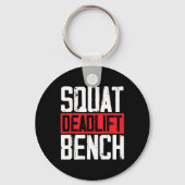 Squat Deadlift Bench Gewichtheffen Powerlifting Bo Sleutelhanger (Voorkant)
