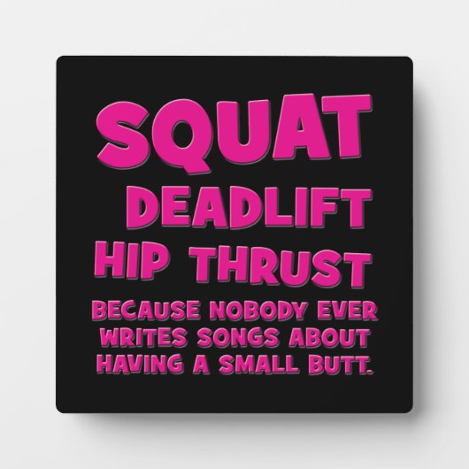 Squat, Deadlift, Hip Thrust, Booty Gains- Vrouwen Fotoplaat (Voorkant)