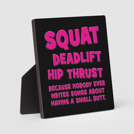 Squat, Deadlift, Hip Thrust, Booty Gains- Vrouwen Fotoplaat (Voorkant)