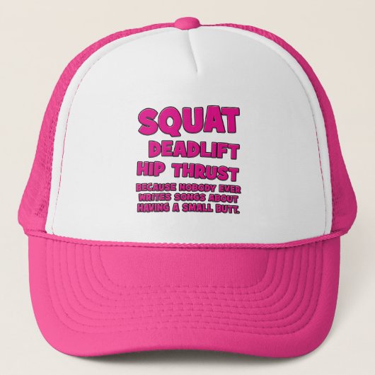Squat, Deadlift, Hip Thrust, Booty Gains- Vrouwen Trucker Pet (Voorkant)