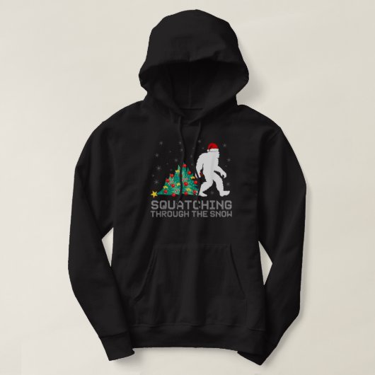 Squat door de Sneeuw - Bigfoot Hoodie (Design voorkant)