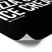 Squat en Benchpress en Deadlift en Pizza - Poster (Hoek)