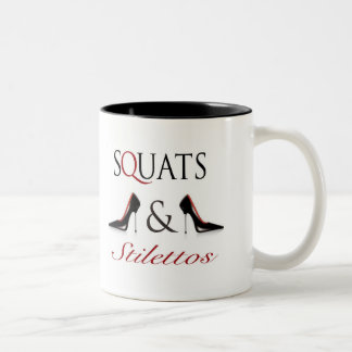 Squat en Stilettos Tweekleurige Koffiemok
