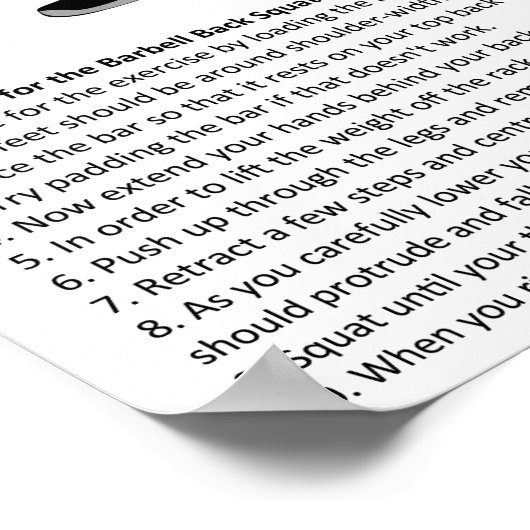 Squat - Exercise - Muscle Anatomee Chart Poster (Hoek)