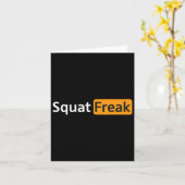 Squat Freak Funny Gym Bodybuilding Fitness Workout Kaart (Gele Bloem)