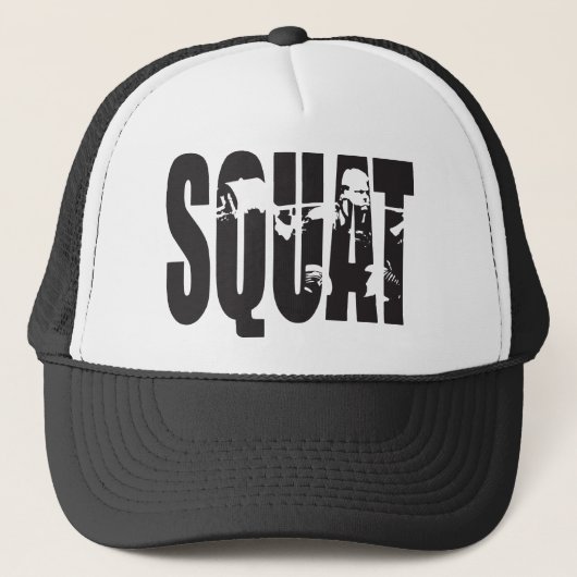 Squat - Gym Motivatie Trucker Pet (Voorkant)