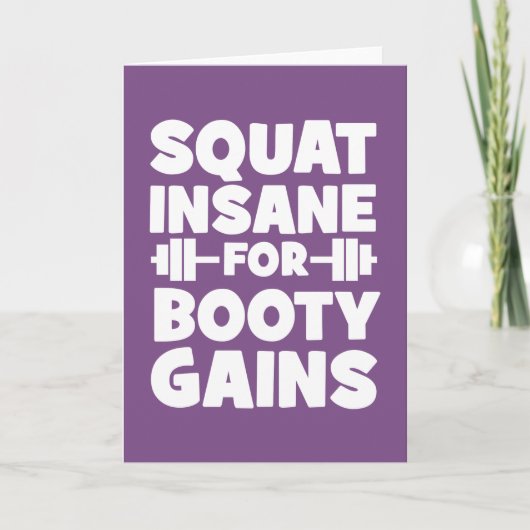 Squat Insane Voor Booty Winsten - Vrouwen Grappige Kaart (Voorkant)