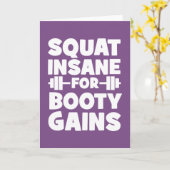 Squat Insane Voor Booty Winsten - Vrouwen Grappige Kaart (Gele Bloem)