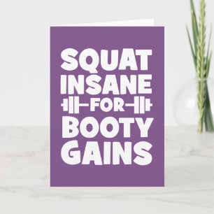 Squat Insane Voor Booty Winsten - Vrouwen Grappige Kaart