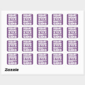 Squat Insane Voor Booty Winsten - Vrouwen Grappige Vierkante Sticker (Vel)