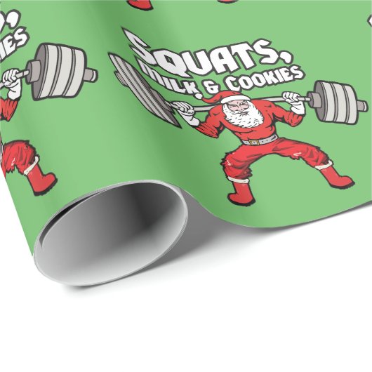Squat, Milk and Cookies - Santa Claus Cadeaupapier (Rol Hoek)