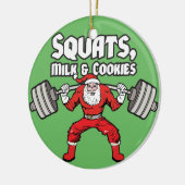 Squat, Milk and Cookies - Santa Claus Keramisch Ornament (Links)