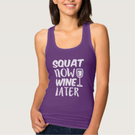 Squat nu Wine later damesfitnesstank Tanktop