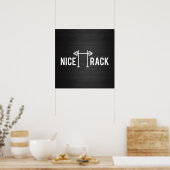 Squat Rack, NICE RACK - Funny Gym Motivatie Poster (Keuken)