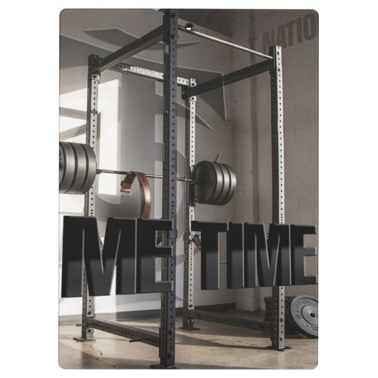 Squat Rack Workout Motivation - Me Time - Gym Klembord (Achterkant)