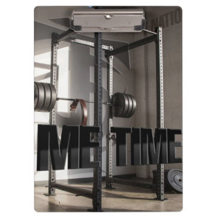 Squat Rack Workout Motivation - Me Time - Gym Klembord