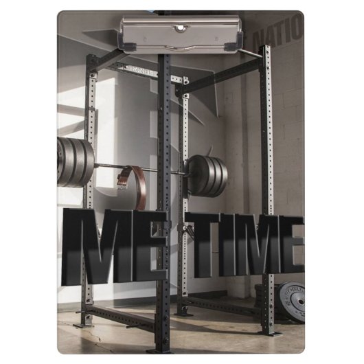Squat Rack Workout Motivation - Me Time - Gym Klembord (Voorkant)