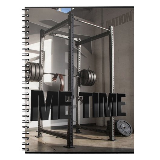 Squat Rack Workout Motivation - Me Time - Gym Notitieboek (Voorkant)