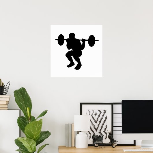 Squat Silhouette Poster (Thuiskantoor)