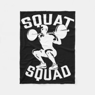 Squat Squad Workout Partner Trainer Coach Bodybuil Fleece Deken