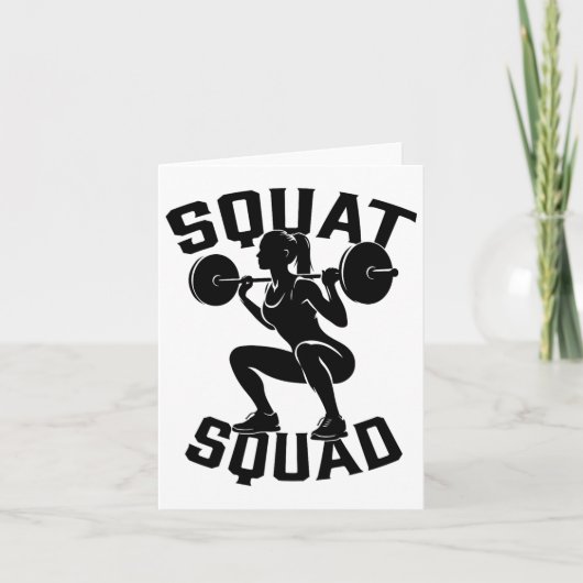 Squat Squad Workout Partner Trainer Coach Bodybuil Kaart (Voorkant)