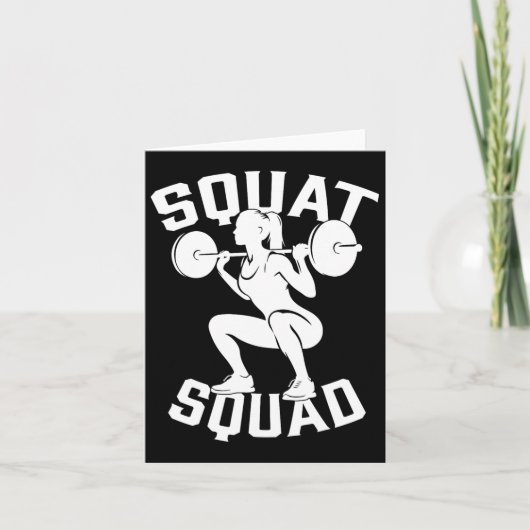 Squat Squad Workout Partner Trainer Coach Bodybuil Kaart (Voorkant)