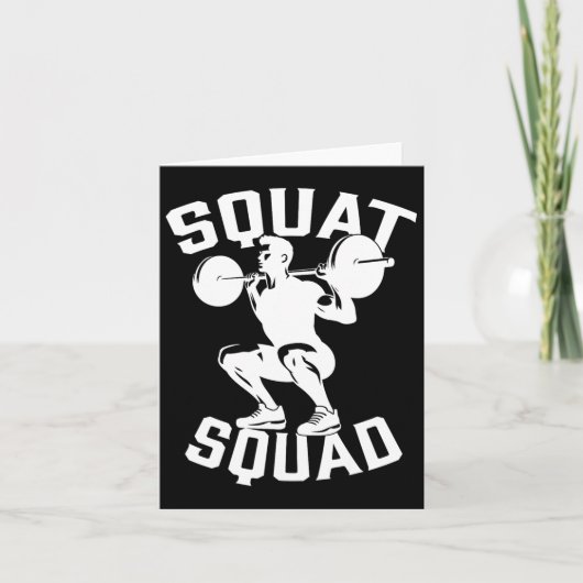 Squat Squad Workout Partner Trainer Coach Bodybuil Kaart (Voorkant)