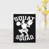 Squat Squad Workout Partner Trainer Coach Bodybuil Kaart (Gele Bloem)