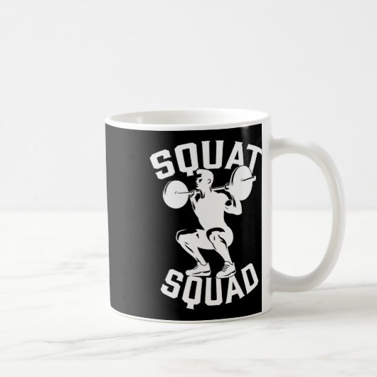 Squat Squad Workout Partner Trainer Coach Bodybuil Koffiemok (Rechts)