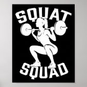 Squat Squad Workout Partner Trainer Coach Bodybuil Poster (Voorkant)