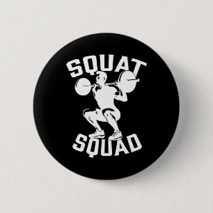Squat Squad Workout Partner Trainer Coach Bodybuil Ronde Button 5,7 Cm