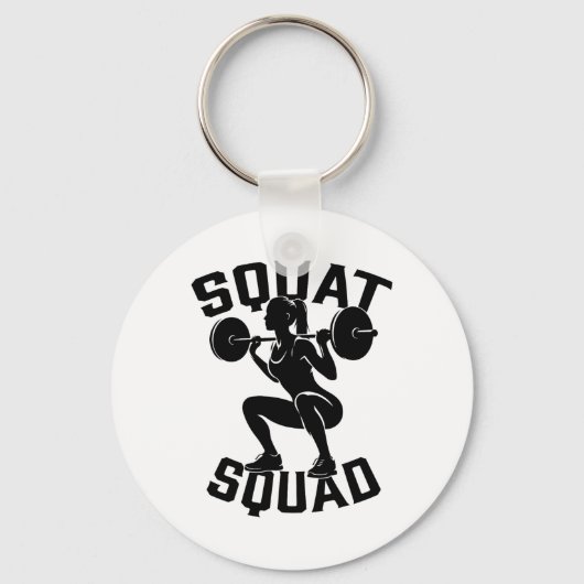 Squat Squad Workout Partner Trainer Coach Bodybuil Sleutelhanger (Voorkant)