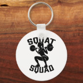 Squat Squad Workout Partner Trainer Coach Bodybuil Sleutelhanger (Voorkant)