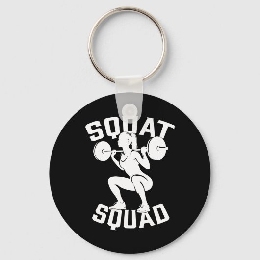 Squat Squad Workout Partner Trainer Coach Bodybuil Sleutelhanger (Voorkant)