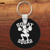 Squat Squad Workout Partner Trainer Coach Bodybuil Sleutelhanger (Voorkant)