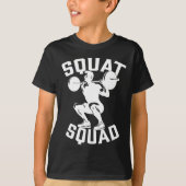 Squat Squad Workout Partner Trainer Coach Bodybuil T-shirt (Voorkant)